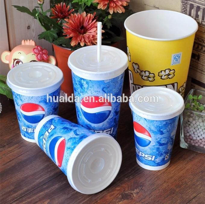 Tazza eliminabile della carta patinata del PE di doppio strato che forma macchina
