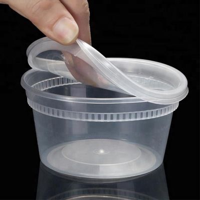 Mini tazza eliminabile di plastica trasparente ecologica della salsa dei pp con la copertura del coperchio fornitore