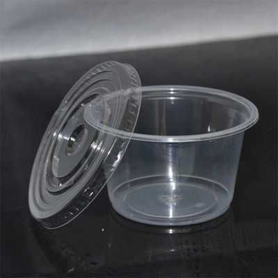 Mini tazza eliminabile di plastica trasparente ecologica della salsa dei pp con la copertura del coperchio fornitore