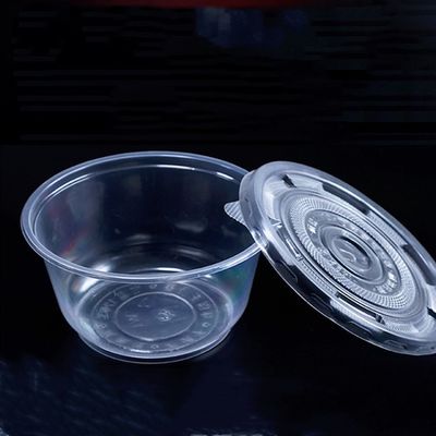 Mini tazza eliminabile di plastica trasparente ecologica della salsa dei pp con la copertura del coperchio fornitore