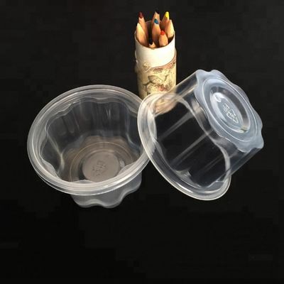 10oz ecologici economici rimuovono la tazza di plastica dell'ANIMALE DOMESTICO per il gelato con il coperchio fornitore